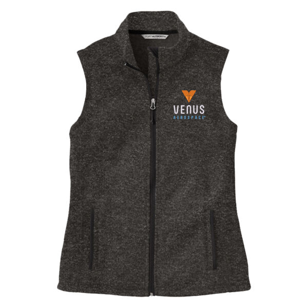 Embroidered Venus Aerospace - Ladies Sweater Fleece Vest Thumbnail