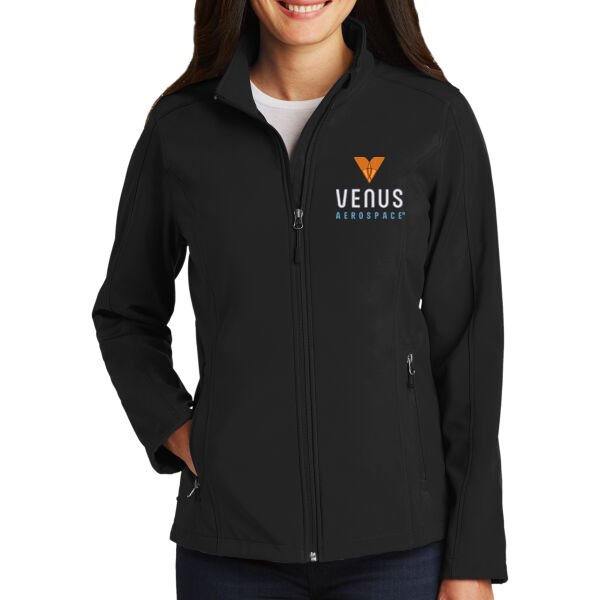 Embroidered Venus Aerospace - Ladies Core Soft Shell Jacket Thumbnail