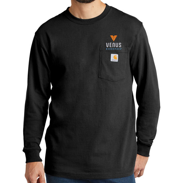 Embroidered Venus Aerospace - Workwear Pocket Long Sleeve T Shirt Thumbnail